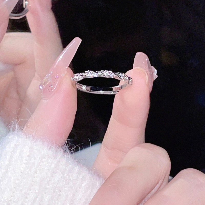 Ring ins niche 2024 new style high appearance simple temperament adjustable ring unique