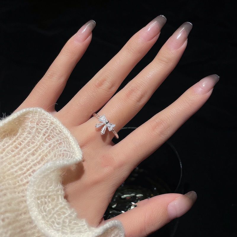 Bow Ring for Women, Adjustable Sweet Girly Heart, Gift to Best Friend and Girlfriend