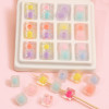 Transparent Frosted Acrylic Square Beads Loose Diy Handmade Beaded Bracelet Necklace