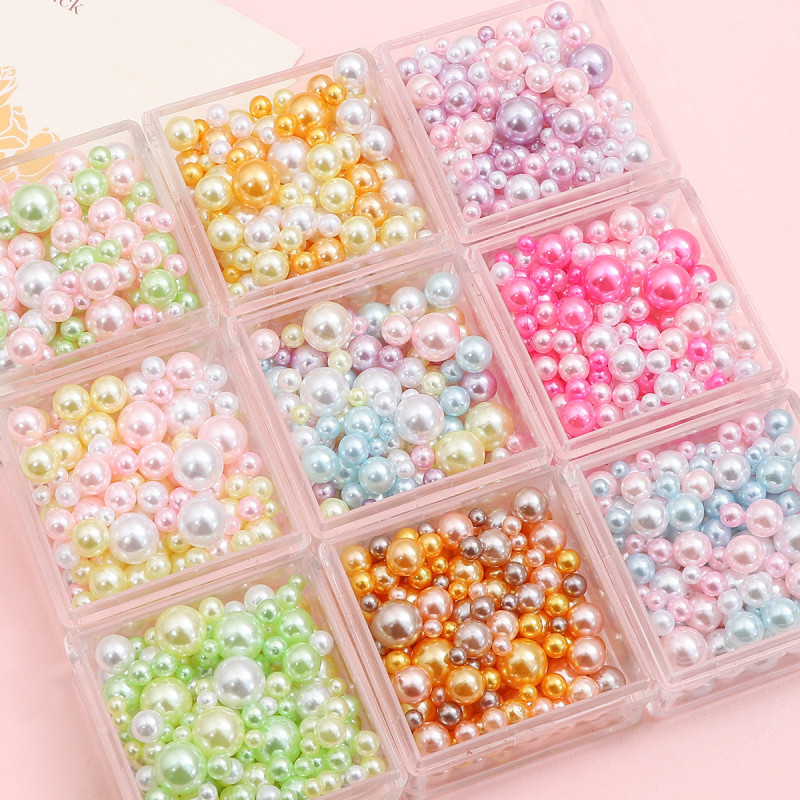 Abs Magic Non-porous Imitation Pearl Round Beads Loose Handmade Diy Accessories