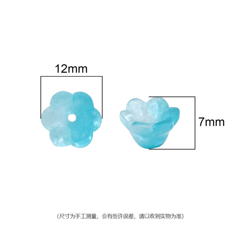 10 Glass Imitation Jade Gradient Lily of the Valley Beads Torus Handmade Diy Necklace