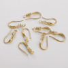Copper-plated 14k Gold-covered Color-protected Inlaid Large Round Zircon Ear Hook