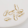 Copper-plated 14k Gold-covered Color-protected Inlaid Large Round Zircon Ear Hook