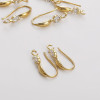 Copper-plated 14k Gold-covered Color-protected Inlaid Large Round Zircon Ear Hook