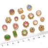 Color-preserving Copper-plated Sand Gold Round Inlaid Pearl Spacer Beads Bead Bracelet