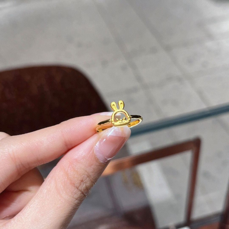 Cute Bunny Ring for Women Ins Niche Simple and Sweet Design Open for Best Friend