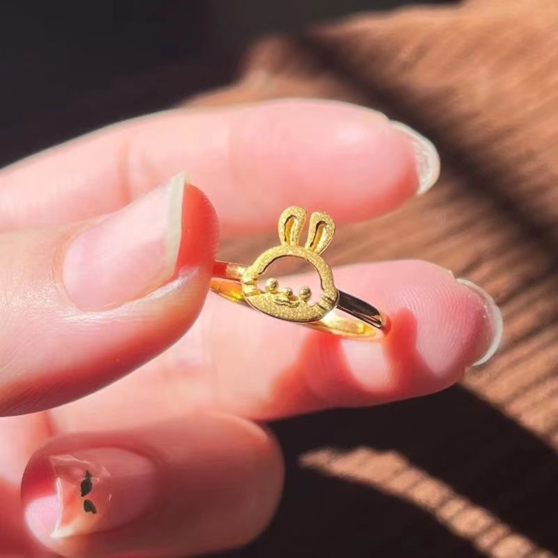 Cute Bunny Ring for Women Ins Niche Simple and Sweet Design Open for Best Friend