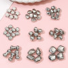 Plastic Ccb Irregular Shaped White K Color Separated Beads Diy Handmade Earrings Bracelet