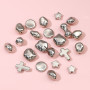 Plastic Ccb Irregular Shaped White K Color Separated Beads Diy Handmade Earrings Bracelet