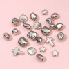 Plastic Ccb Irregular Shaped White K Color Separated Beads Diy Handmade Earrings Bracelet