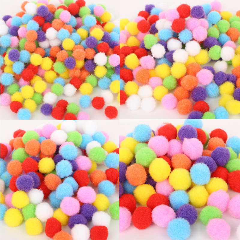 Colorful Fur Balls Children's Creative Christmas Handmade Diy Jewelry Pendants Decoration