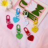 Candy Color Metal Creative Diy Paint Keychain Love Pendant Colorful Cute Personalized