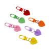 Candy Color Metal Creative Diy Paint Keychain Love Pendant Colorful Cute Personalized