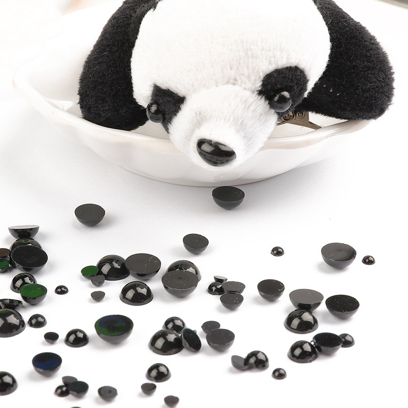 Acrylic Flat Bottom Small Animal Simulation Panda Eyes and Nose Material Handmade Diy