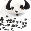 Acrylic Flat Bottom Small Animal Simulation Panda Eyes and Nose Material Handmade Diy