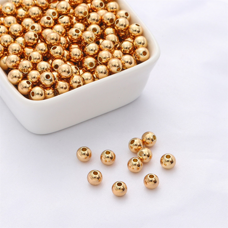 14k/18k Gold-filled Color-preserving Round Spacer Beads Diy Handmade Beading Material