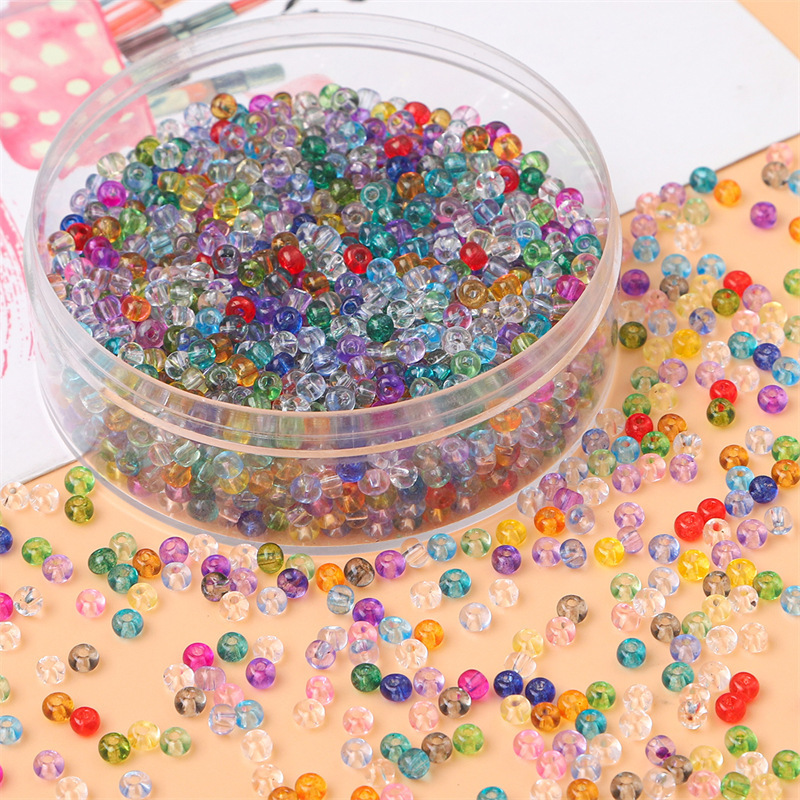 2/3/4mm Super High-quality Transparent Lacquered Glass Rice Beads Diy Beaded Necklace
