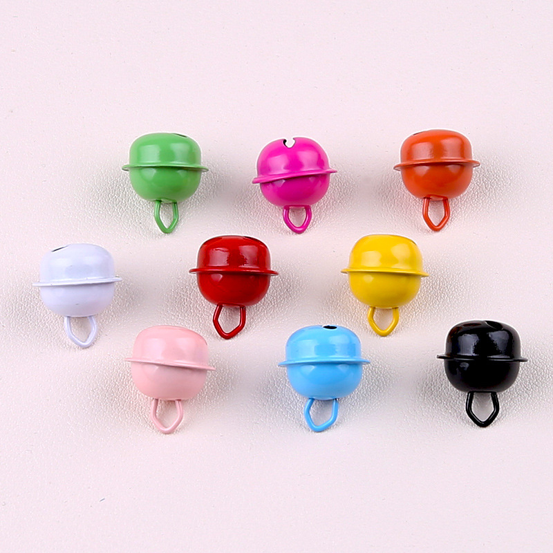 Paint Candy Color Metal Bell Keychain Diy Jewelry Accessories Doll Pendant Bag Gift