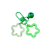 Colorful Acrylic Hollow Five-pointed Star Bell Keychain Pendant Diy Handmade Bag Earphone