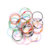 Colored 5cm Painted Stainless Steel Wire Spring Coil Live Buckle Key Ring Pendant.