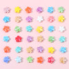 Colorful Blooming Five-petal Flower Pattern Chubby Ceramic Beads Diy Jewelry Handmade