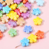 Colorful Blooming Five-petal Flower Pattern Chubby Ceramic Beads Diy Jewelry Handmade