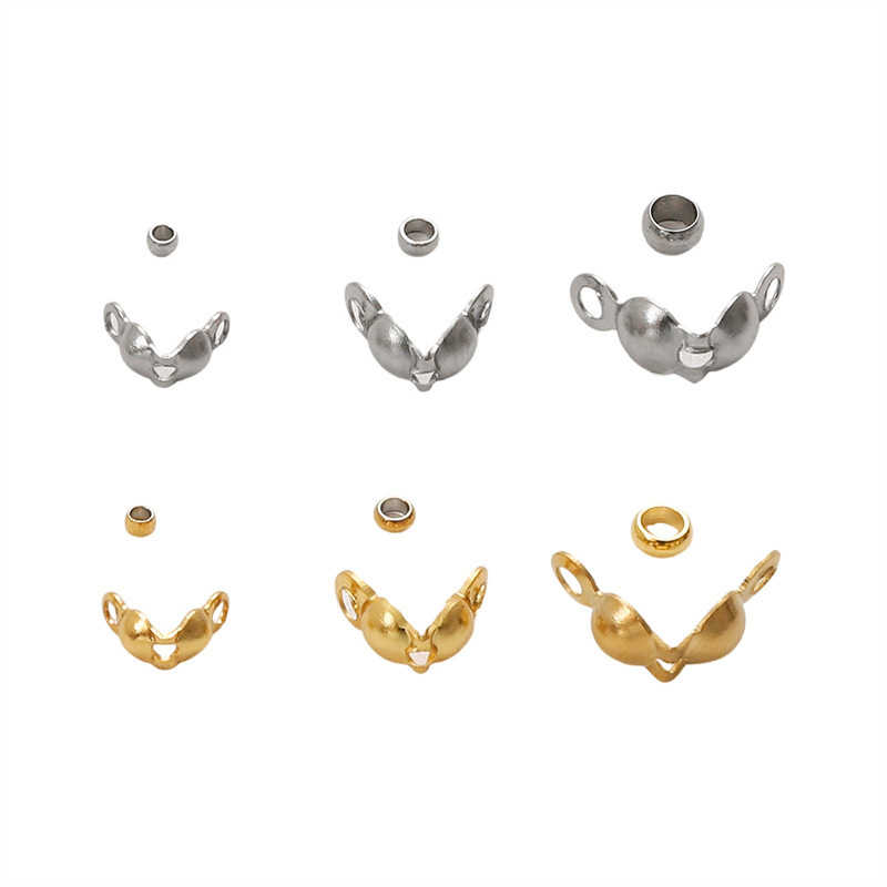 Stainless Steel Covered Buckle + Positioning Bead Accessories Set Handmade Diy Necklace