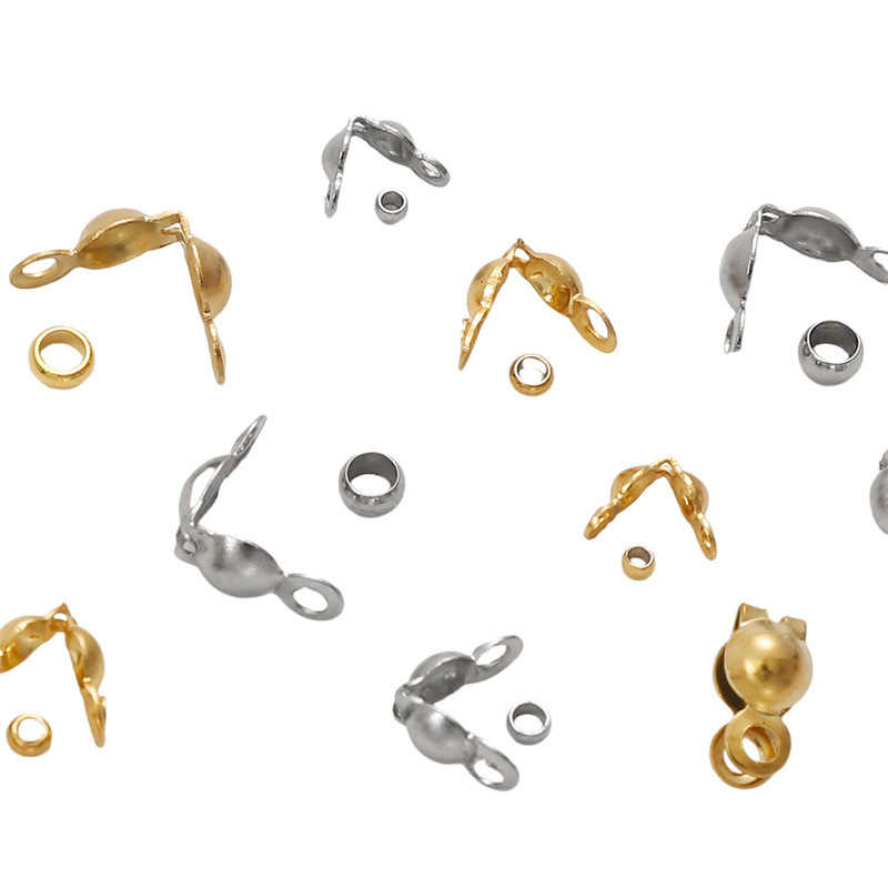 Stainless Steel Covered Buckle + Positioning Bead Accessories Set Handmade Diy Necklace