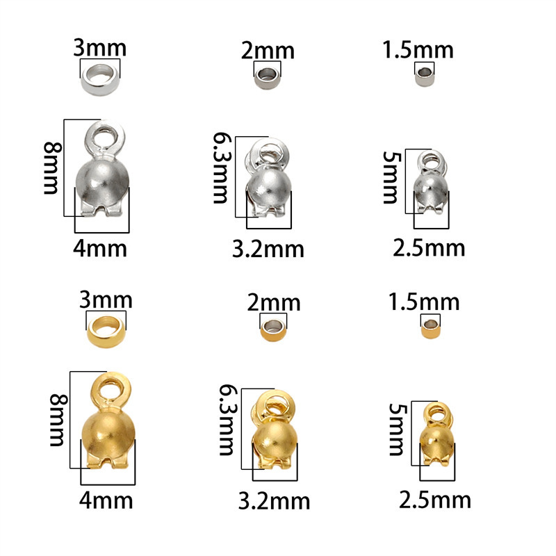 Stainless Steel Covered Buckle + Positioning Bead Accessories Set Handmade Diy Necklace