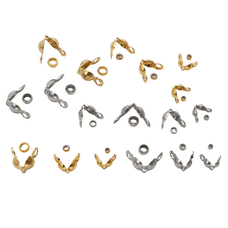 Stainless Steel Covered Buckle + Positioning Bead Accessories Set Handmade Diy Necklace