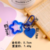 Colorful Transparent Acrylic Hollow Five-pointed Star Alloy Love Key Pendant Diy Jewelry