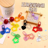 Colorful Transparent Acrylic Hollow Five-pointed Star Alloy Love Key Pendant Diy Jewelry