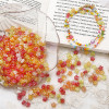 Retro Ab Color Cute Little Flowers Bead Pendant Handmade Diy Earrings Necklace Jewelry