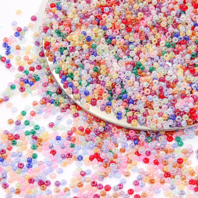 2mm High Quality Ice Seed Imitation Jade Cream Millet Beads Diy Handmade Beaded Bracelet
