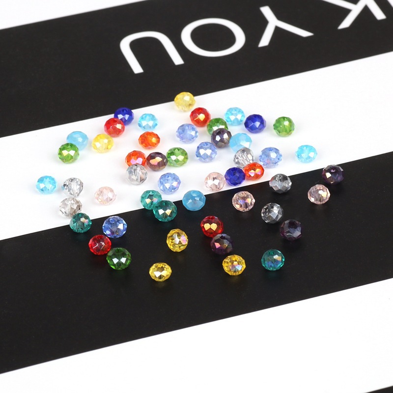 3mm Colored Glass Crystal Wheel Beads Loose Handmade Diy Beaded Bracelet Necklace