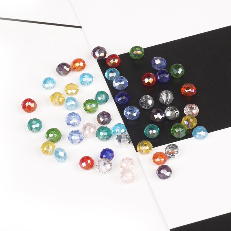 3mm Colored Glass Crystal Wheel Beads Loose Handmade Diy Beaded Bracelet Necklace