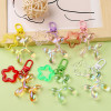 Colorful Laser Transparent Balloon Dog Key Chain Pendant Bag Puppy Couple Key Gift for