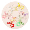 Colorful Laser Transparent Balloon Dog Key Chain Pendant Bag Puppy Couple Key Gift for