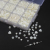 Natural Shell Beads White Love Straight Hole Square Plum Blossom Loose Handmade Diy