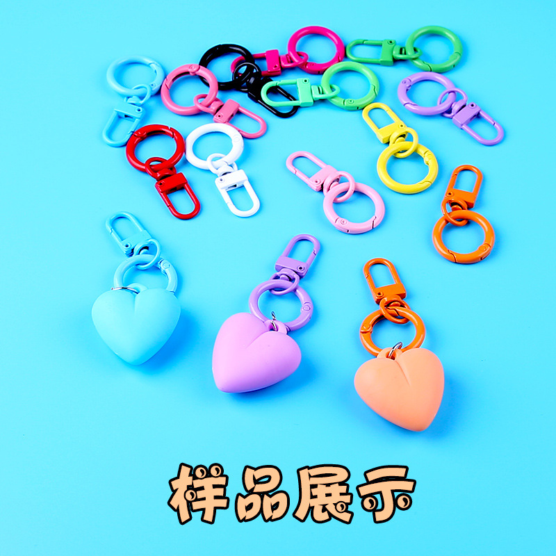 Candy Color Diy Paint 25mm Spring Ring Door Buckle Keychain Jewelry Accessories Luggage