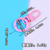 Candy Color Diy Paint 25mm Spring Ring Door Buckle Keychain Jewelry Accessories Luggage