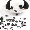Black Animal Eyes Flat Beads Diy Hand-knitted Doll Making Hair Clip Material Package