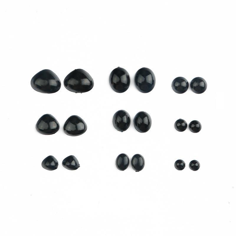 Black Animal Eyes Flat Beads Diy Hand-knitted Doll Making Hair Clip Material Package