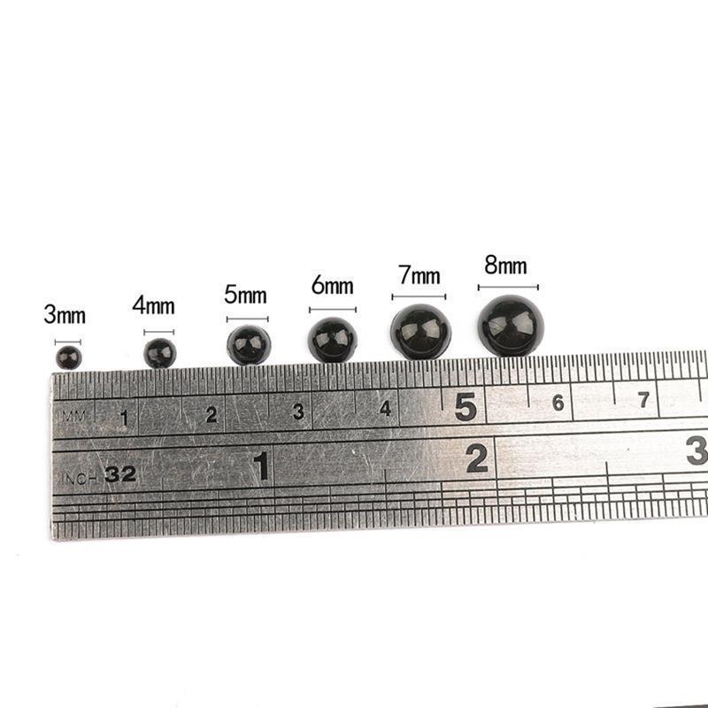 Black Animal Eyes Flat Beads Diy Hand-knitted Doll Making Hair Clip Material Package