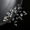 Water Drop Glass Rhombus Side Hole Crystal Loose Beads Handmade Diy Clothing Accessories