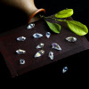 Water Drop Glass Rhombus Side Hole Crystal Loose Beads Handmade Diy Clothing Accessories