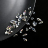 Water Drop Glass Rhombus Side Hole Crystal Loose Beads Handmade Diy Clothing Accessories