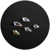 Water Drop Glass Rhombus Side Hole Crystal Loose Beads Handmade Diy Clothing Accessories