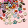 Acrylic Transparent Frosted Gold Mixed Beads Loose Handmade Diy Accessories Material