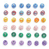 Hand-painted Hollow Oil Dripping Glass Beads, Loose Diy Beading Materials, Handmade
